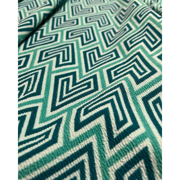 LuLaRoe Nicole Dress Teal Turquoise Geometric Print Sz M Excellent Condition - Picture 2 of 8